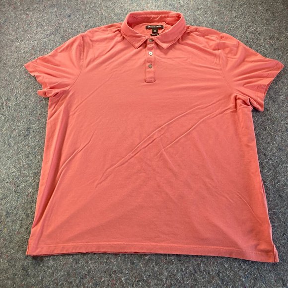 Michael Kors Other - Michael Kors Polo Shirt Mens Adult XXL Pink Stretch Pima Golf Golfer Rugby